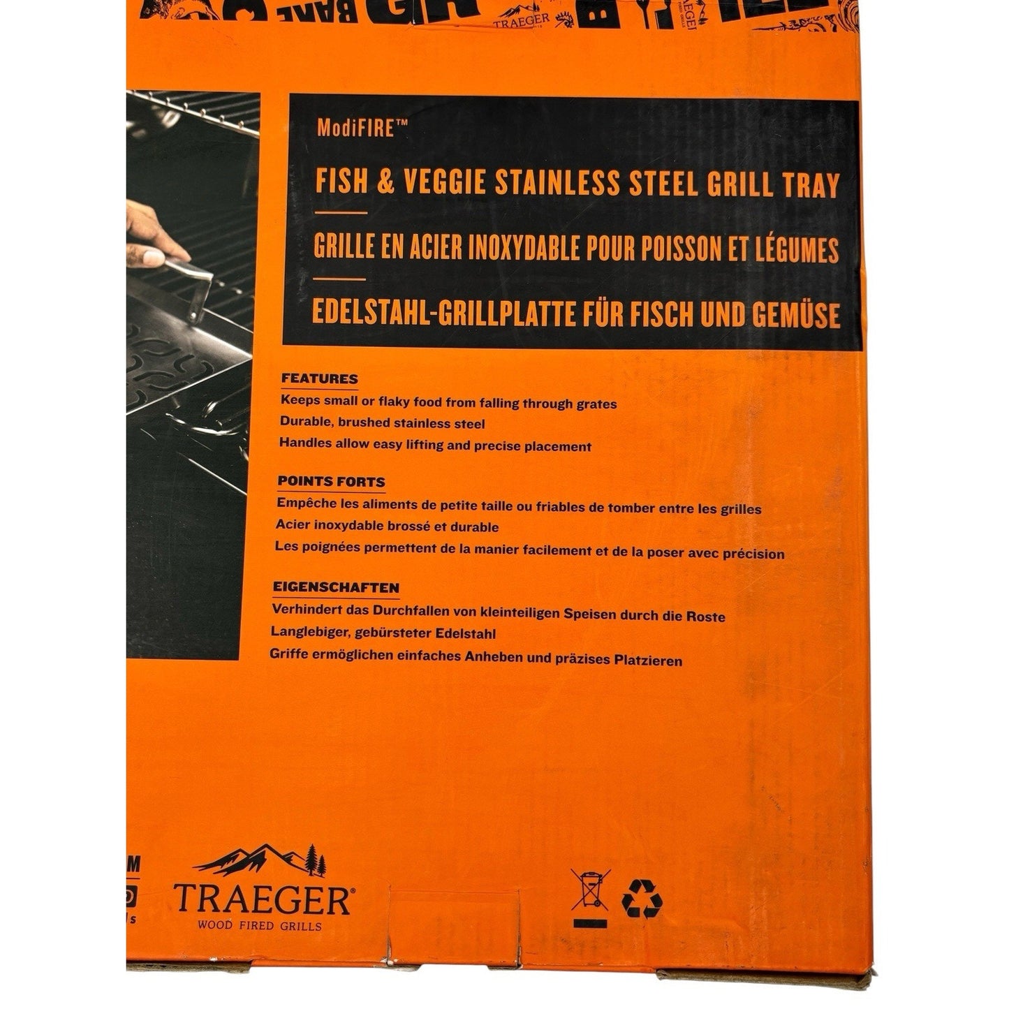 Traeger Grills ModiFIRE Fish & Veggie Stainless Steel Grill Tray BAC610 (NIOB)