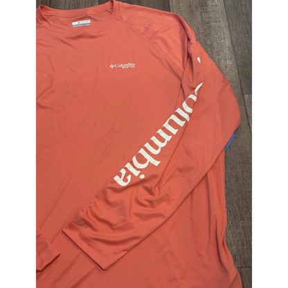 Columbia PFG Terminal Tackle Omni-Shade UV Long Sleeve T-Shirt Orange XL