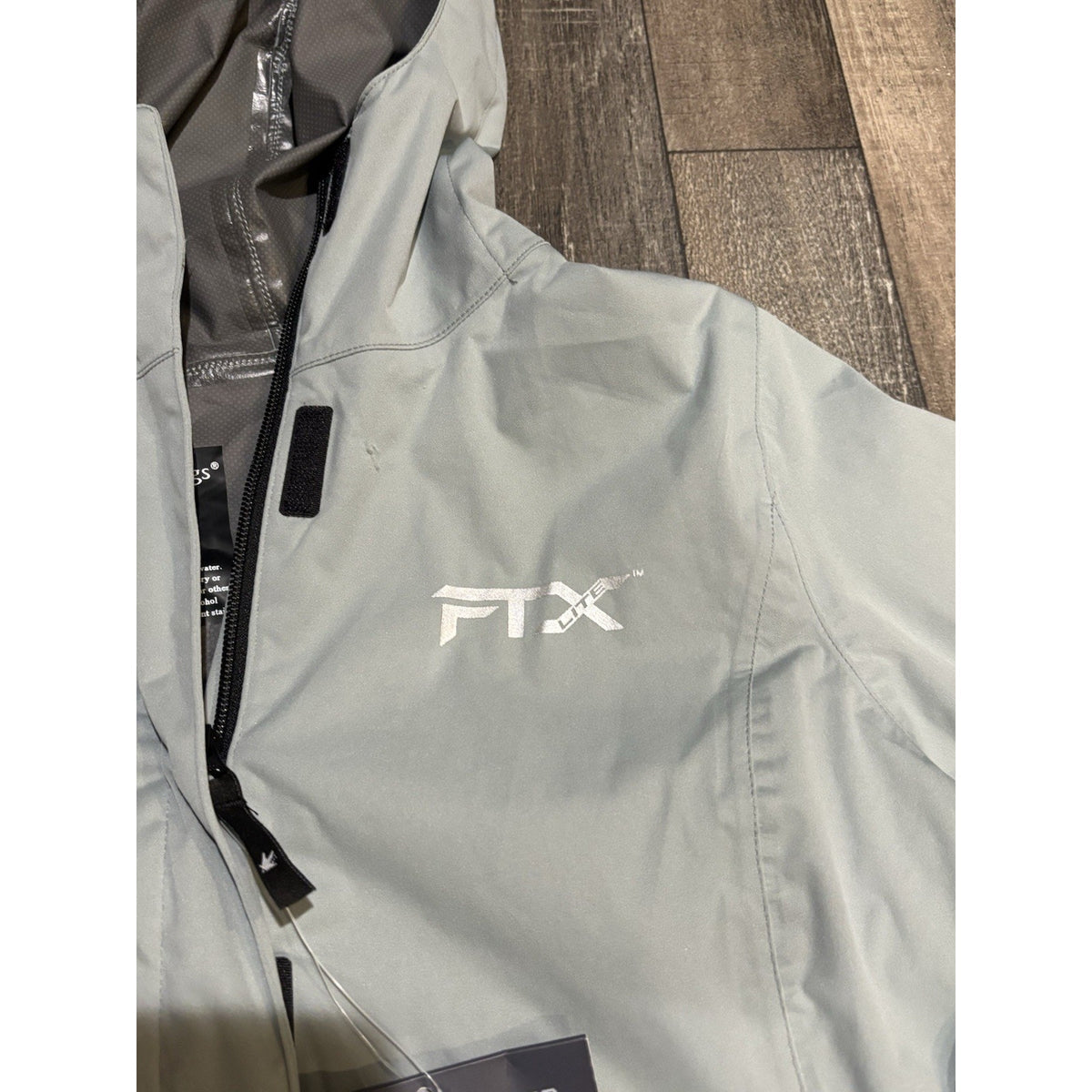 Frogg Toggs FTX Men’s Hooded Full Zip Jacket Gray Size S Mid-Length