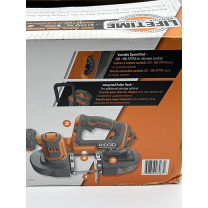 RIDGID R8604B 18V Compact Band Saw - Black/Orange