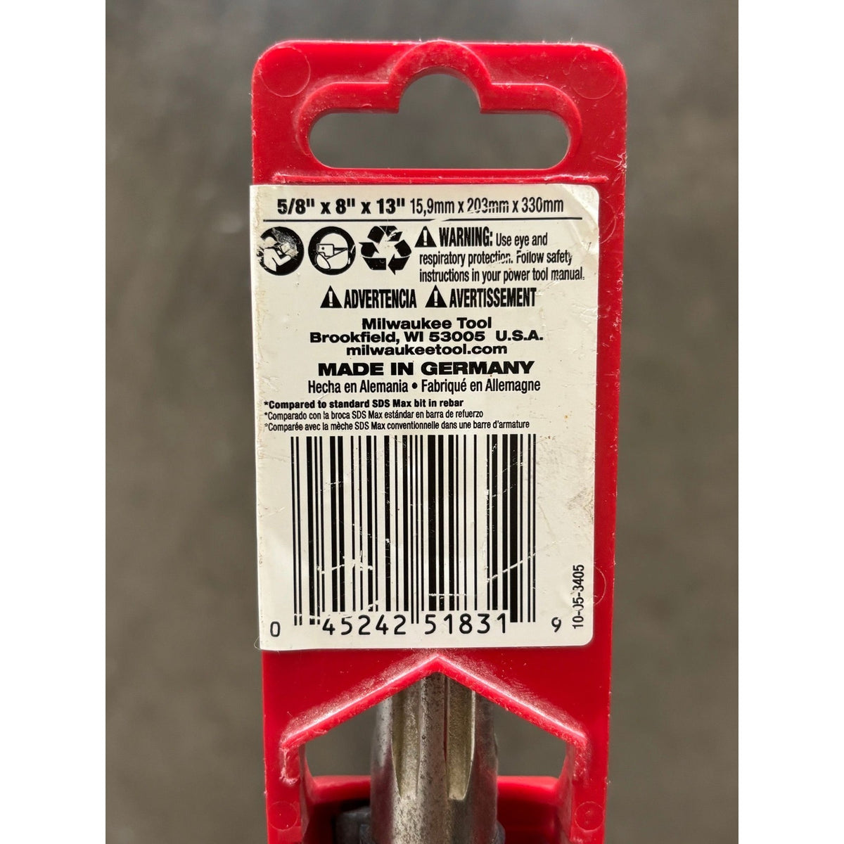 5/8 in. x 13 in. 4-Cutter SDS-MAX Carbide Drill Bit
