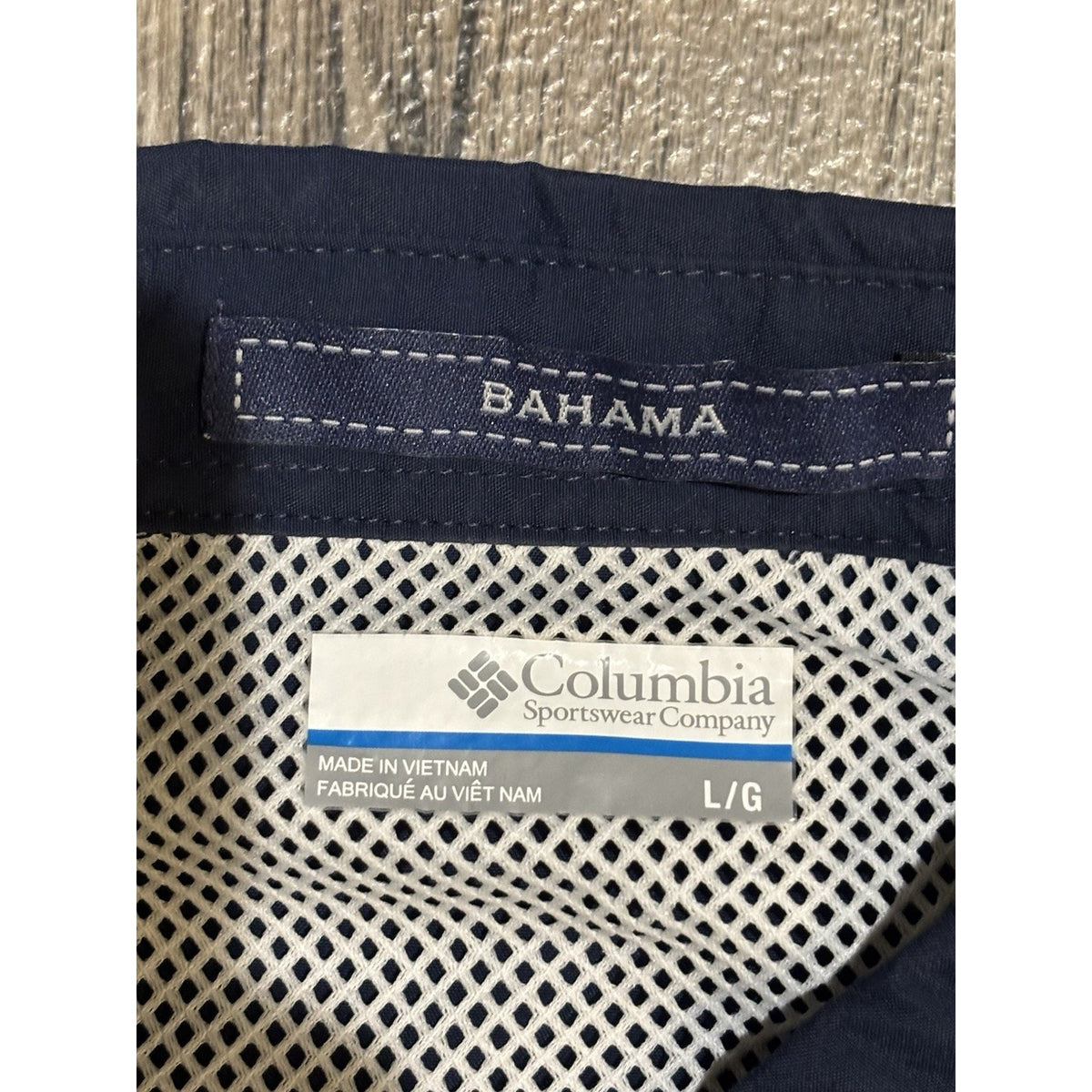 Columbia PFG Bahama Men's Navy Short Sleeve Button-Down Woven Shirt L