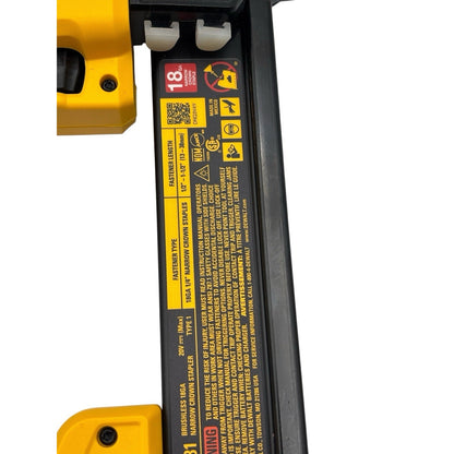 DEWALT DCN681 20V MAX XR 18 GA Cordless Narrow Crown Stapler
