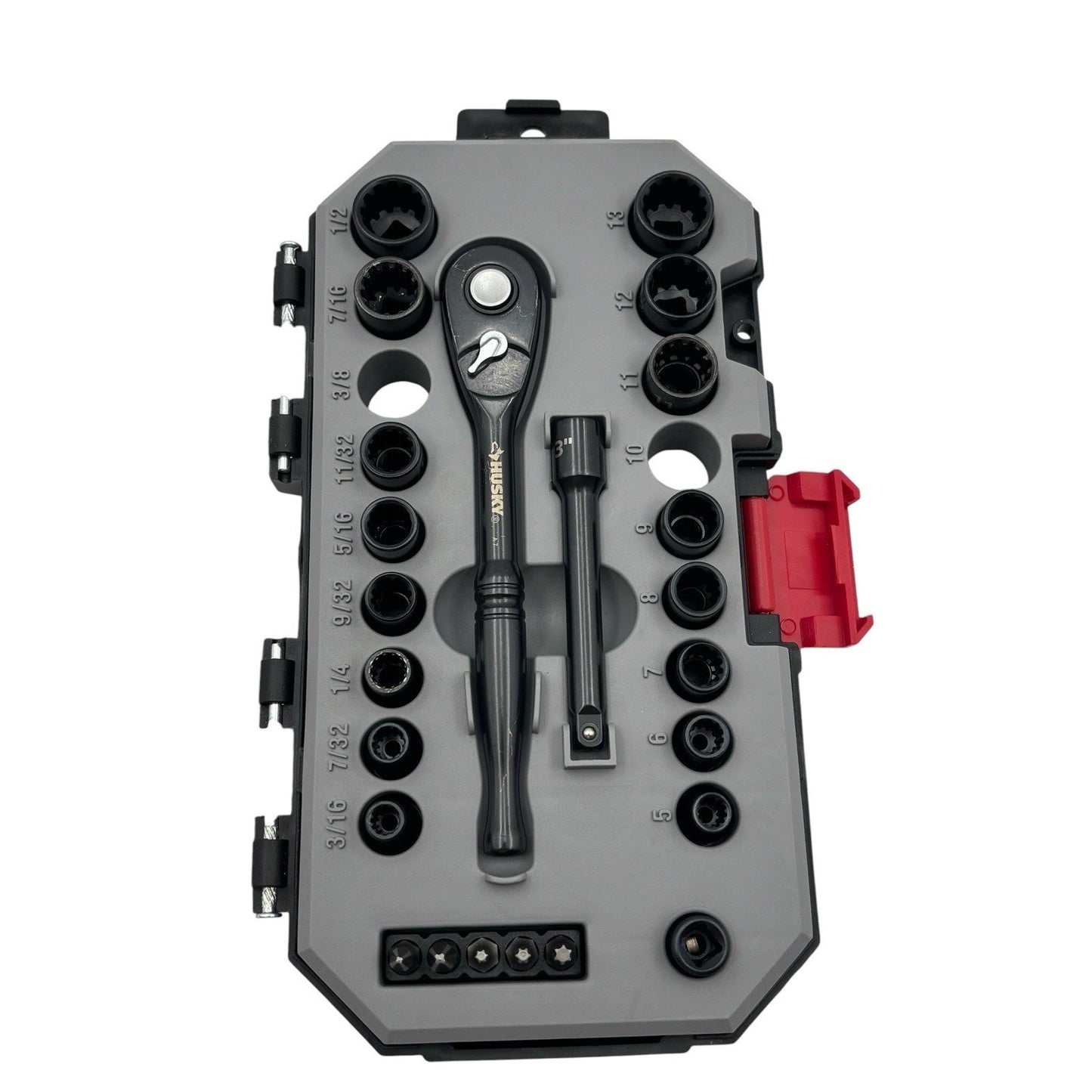 HUSKY 100-Position 1/4 in. Drive Universal SOCKET WRENCH SET (26-Piece) SAE MM