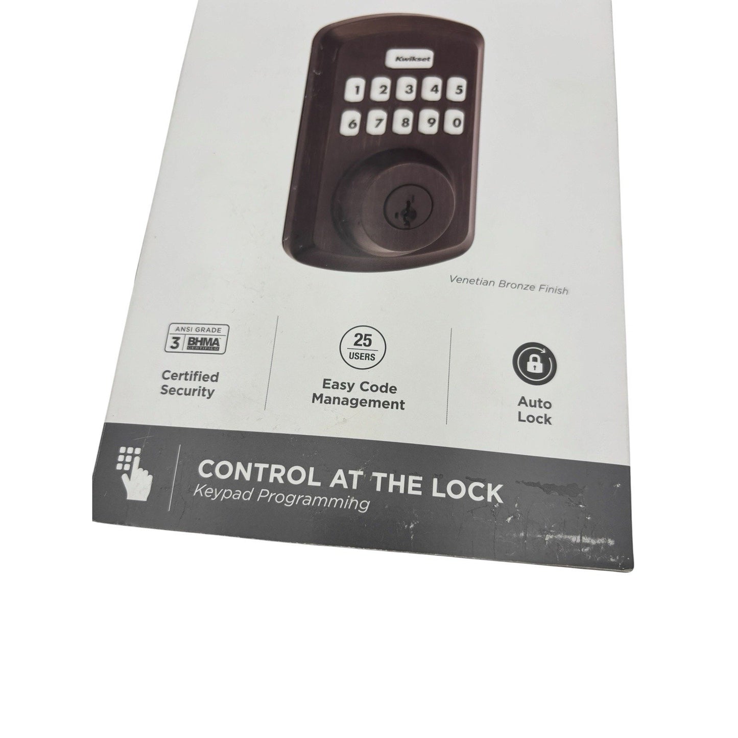 Kwikset Powerbolt 250 Electronic Keypad Deadbolt Lock Matte Black