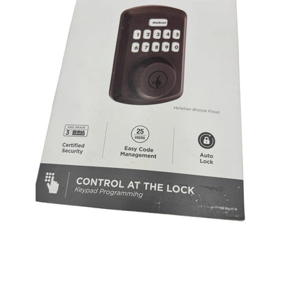 Kwikset Powerbolt 250 Electronic Keypad Deadbolt Lock Matte Black
