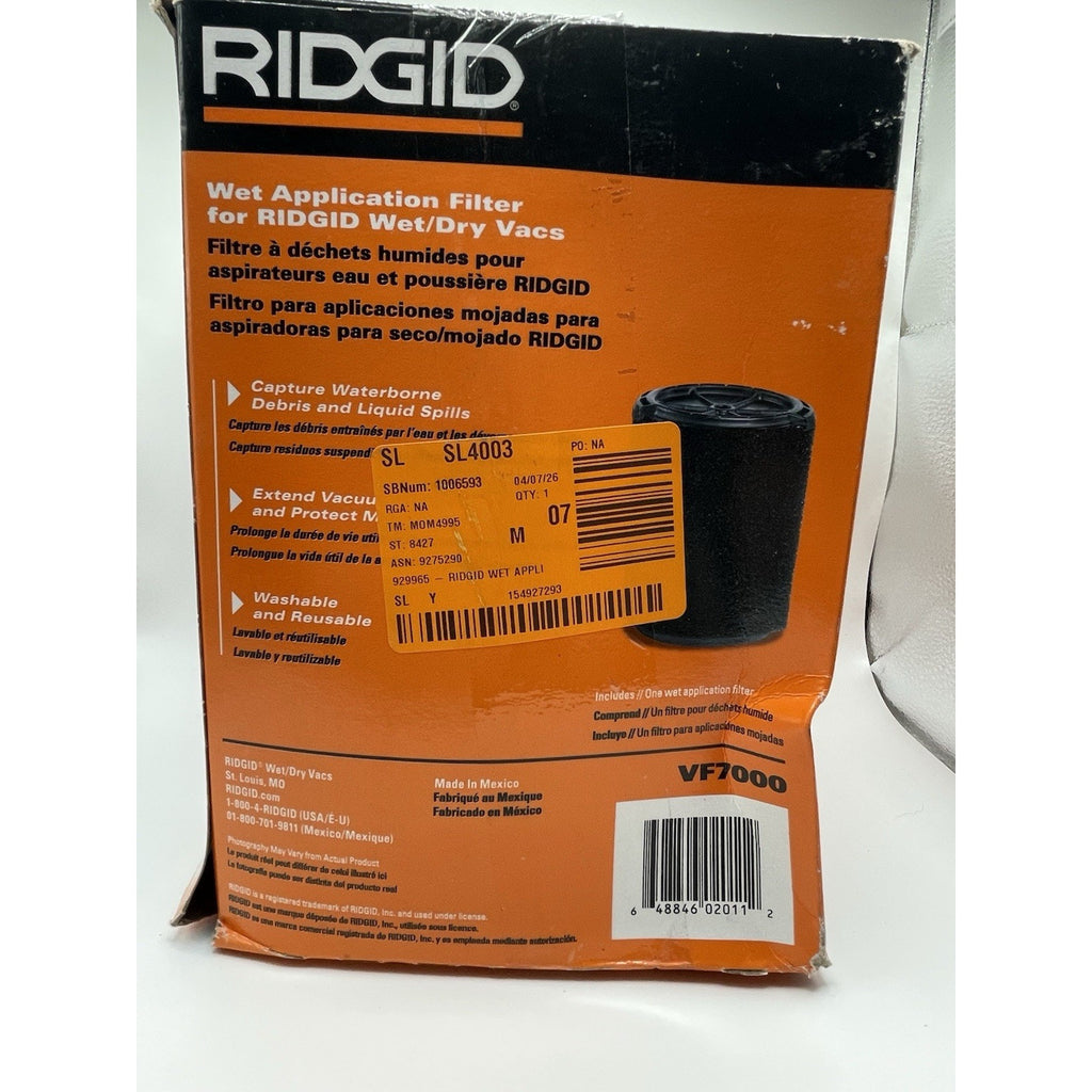 RIDGID 40158 Filter Kit - VF7000