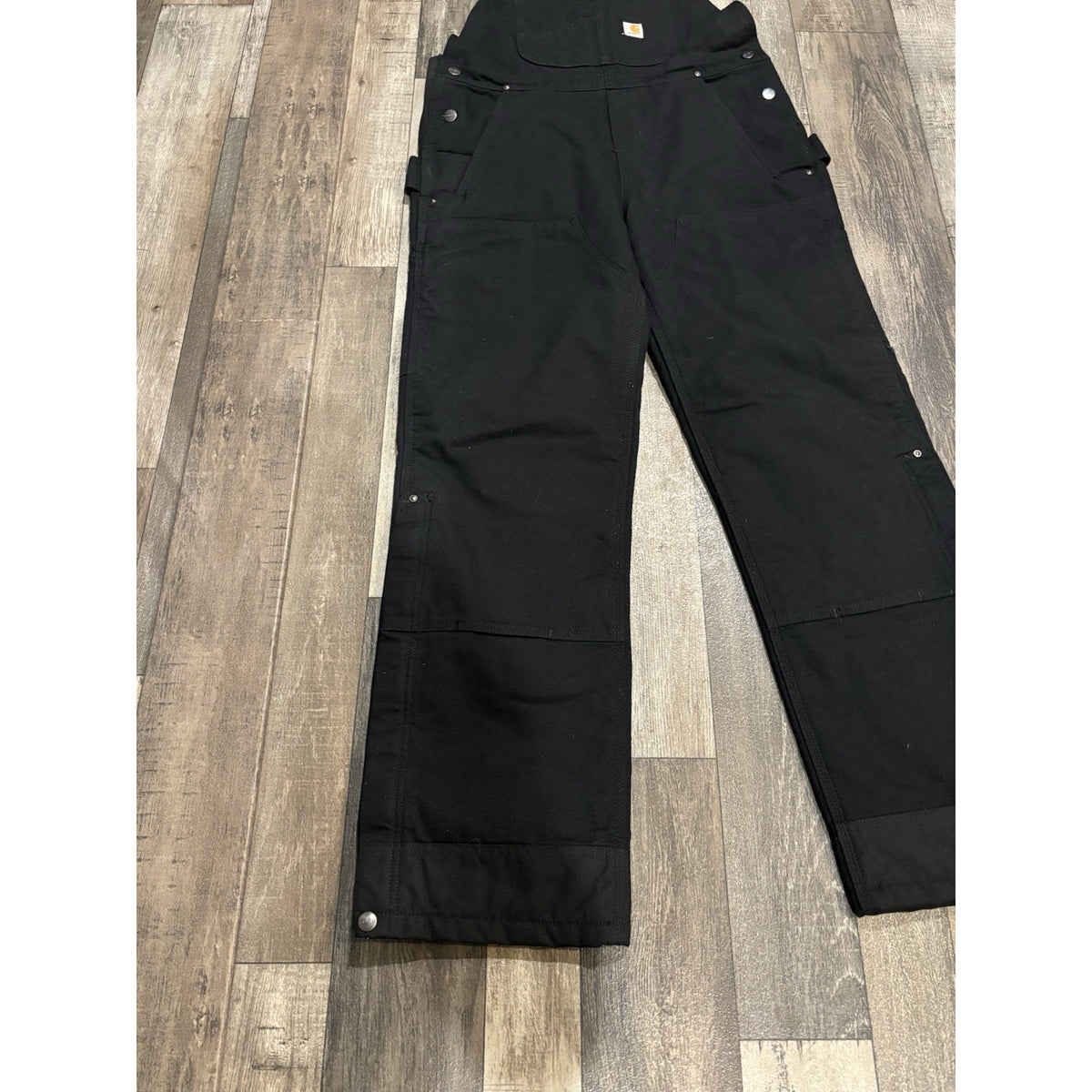Carhartt Men's Insulated Bib Overalls 3M Thinsulate Black Canvas OR4031-W