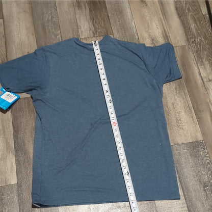 Columbia Omni-Wick Omni-Shade Blue Short Sleeve Crew Neck T-Shirt - Men's M