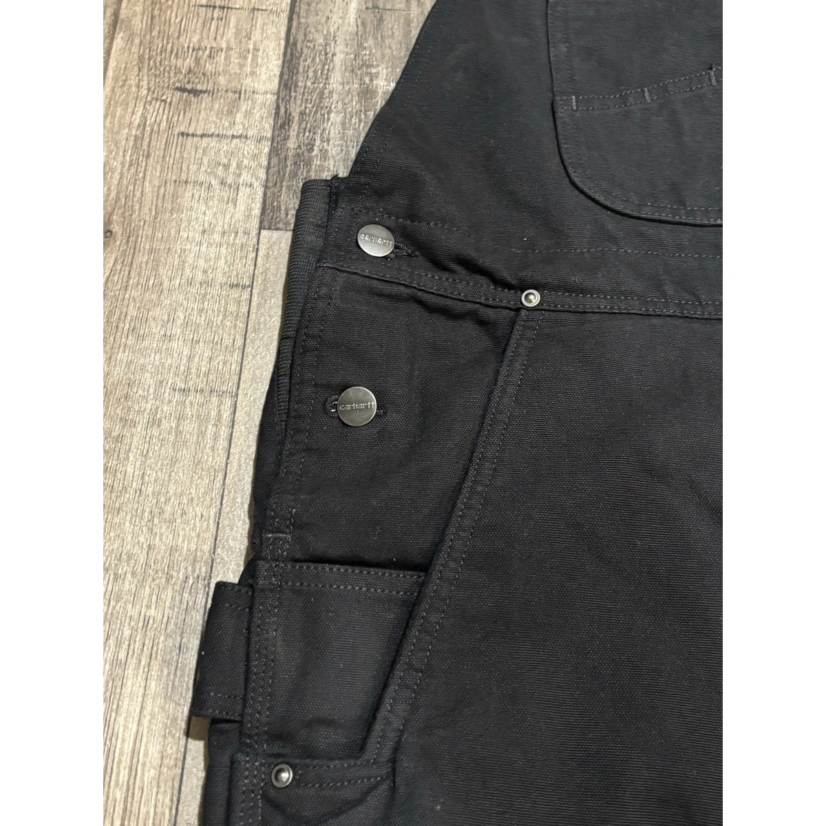 Carhartt Men's Insulated Bib Overalls 3M Thinsulate Black Canvas OR4031-W