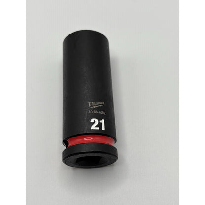 Milwaukee 21mm SHOCKWAVE Impact Duty 1/2" Drive Metric Deep 6 Point Socket