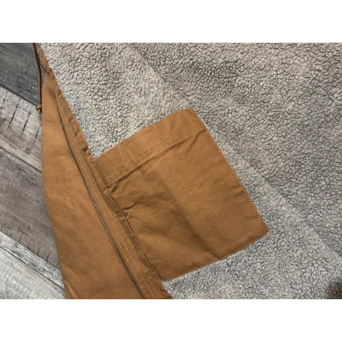 Carhartt Men’s Loose Fit Hooded Lined Full Zip Jacket Brown Size M Mid-Length
