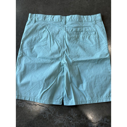 Cat & Jack Boys Blue Flat-Front Twill Shorts 16 Husky Adjustable Waist Pockets