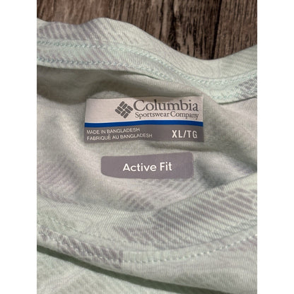 Columbia PFG Omni-Wick Men's XL Green/Gray Camo Long Sleeve Crew Neck Tee