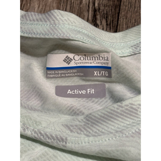 Columbia PFG Omni-Wick Men's XL Green/Gray Camo Long Sleeve Crew Neck Tee