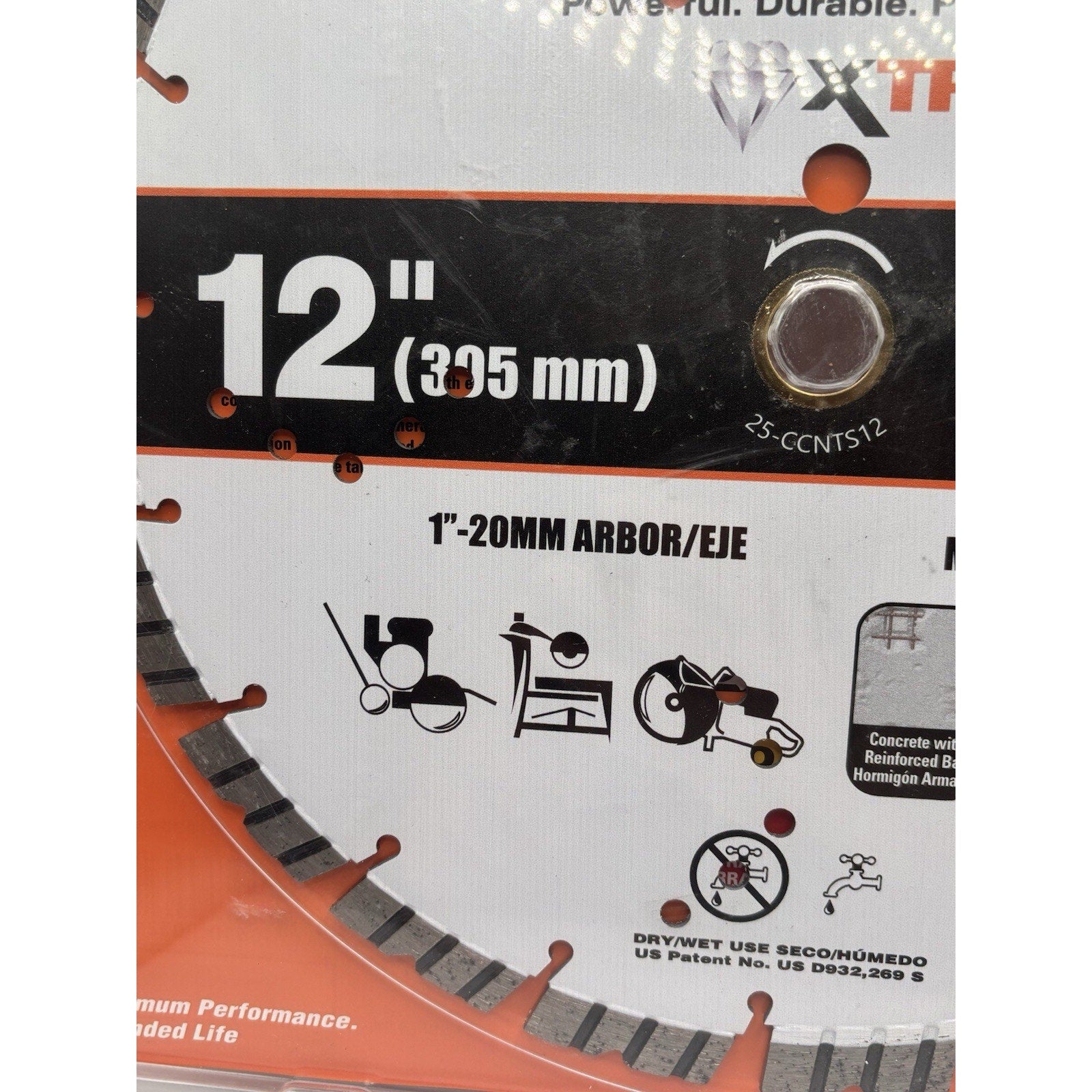 Ridgid 12 in. Masonry XTR Dual Purpose Cutting Segmented Rim Diamond Saw Blade