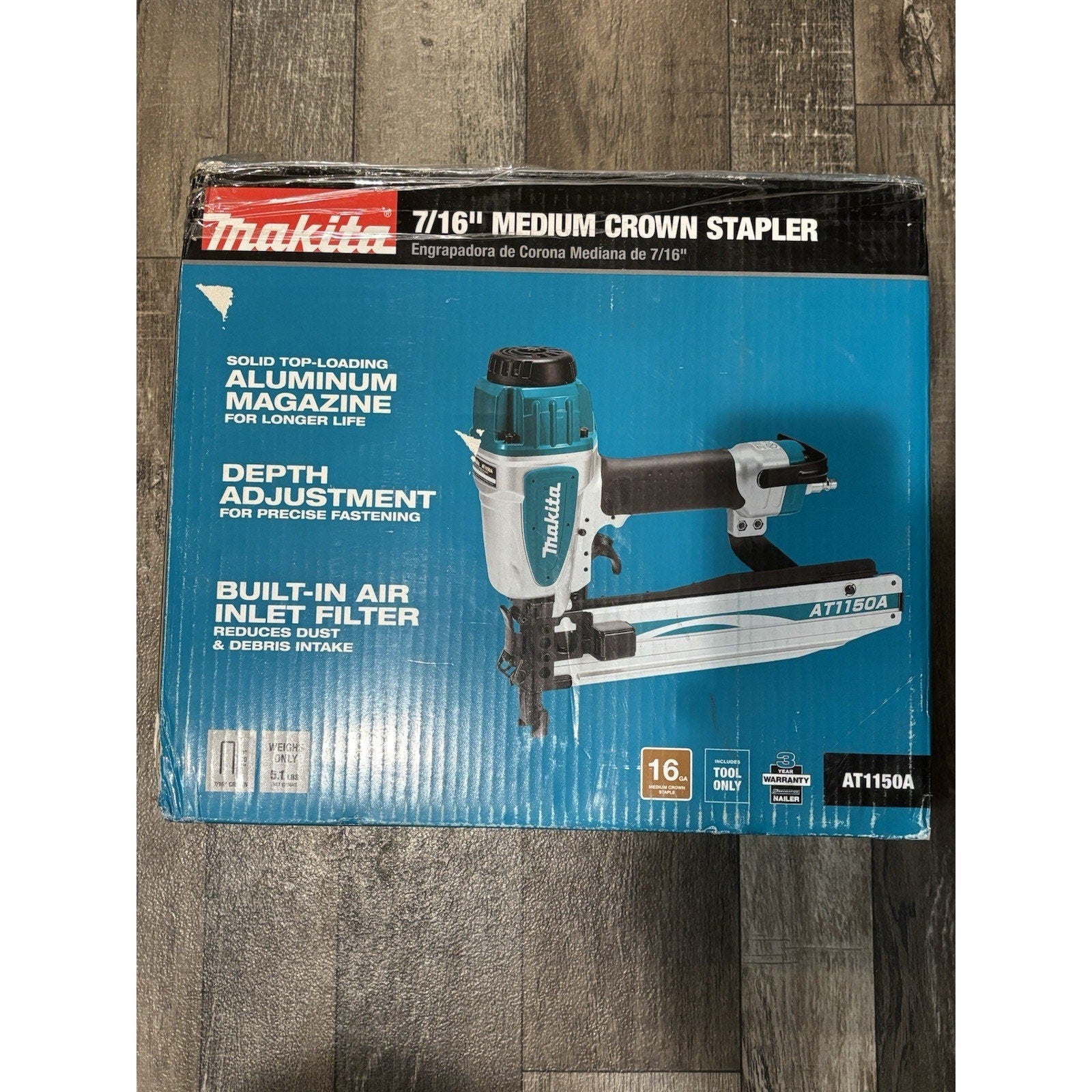 Makita AT1150A 7/16 inch 16 Gauge Crown Stapler