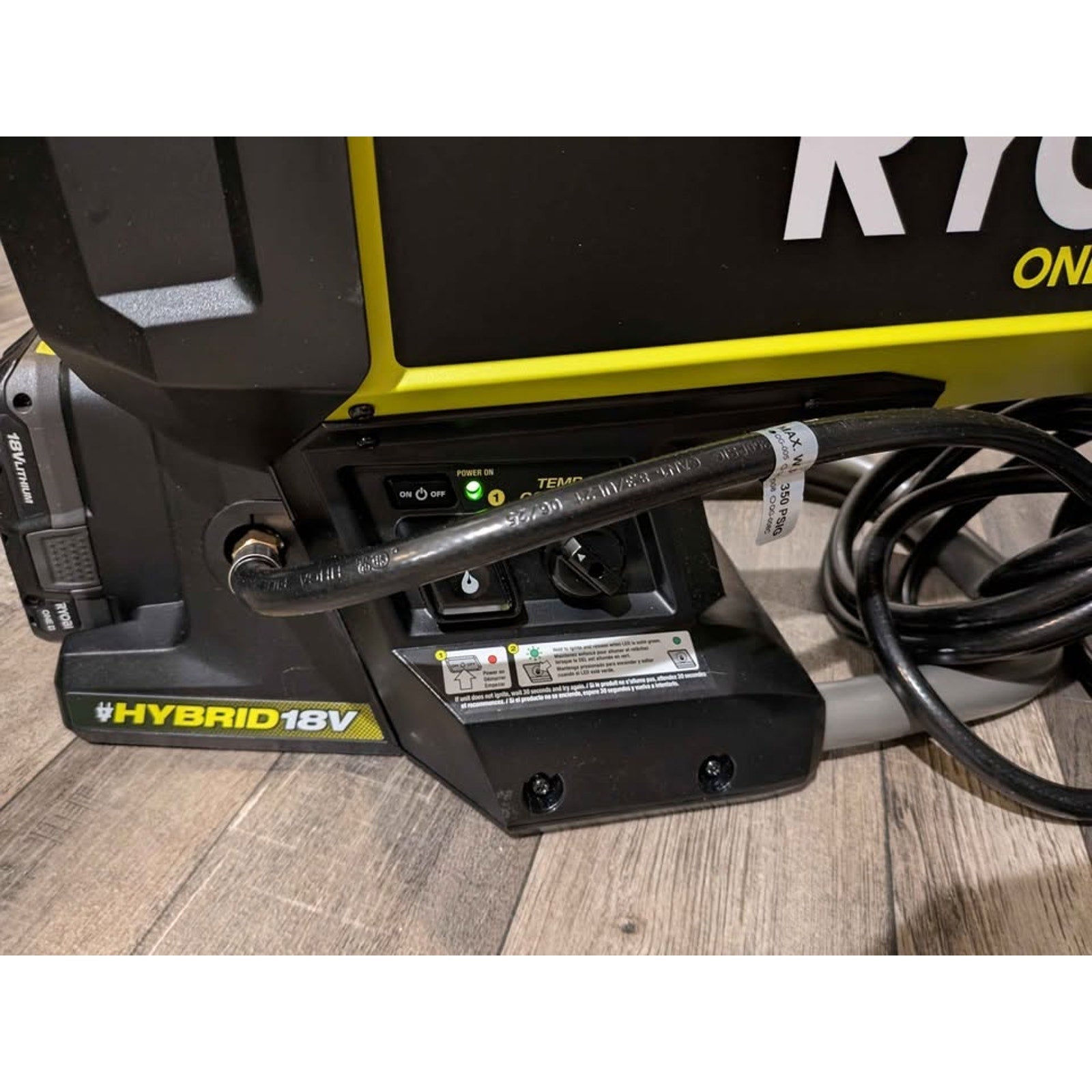 Ryobi - ONE+ HP 18V Brushless Cordless 125K BTU Hybrid Forced Air Propane Heater W/Battery