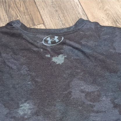 Under Armour Project Rock Men's Black/Gray Camo Logo Tagless Crew T-Shirt L