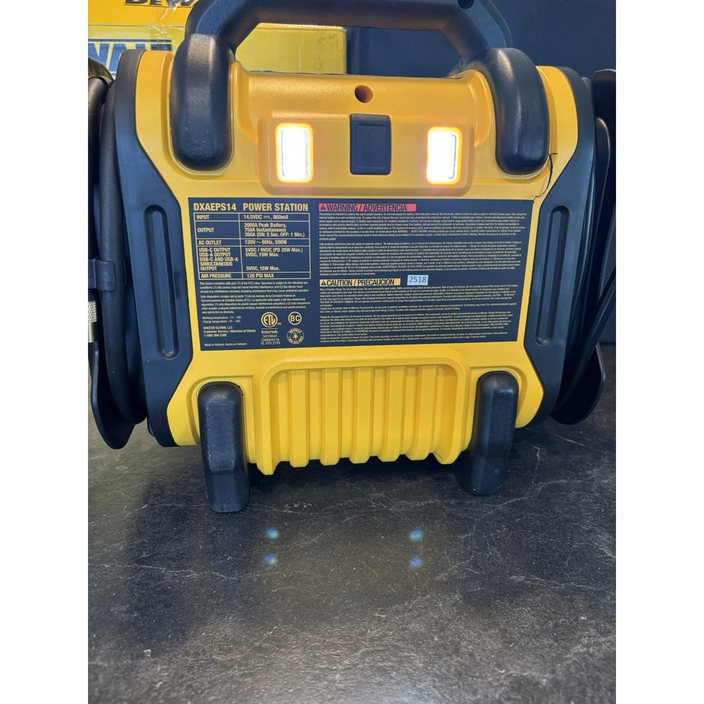 DEWALT Portable Power 2000 Peak Amp Jump Starter w/Digital Compressor