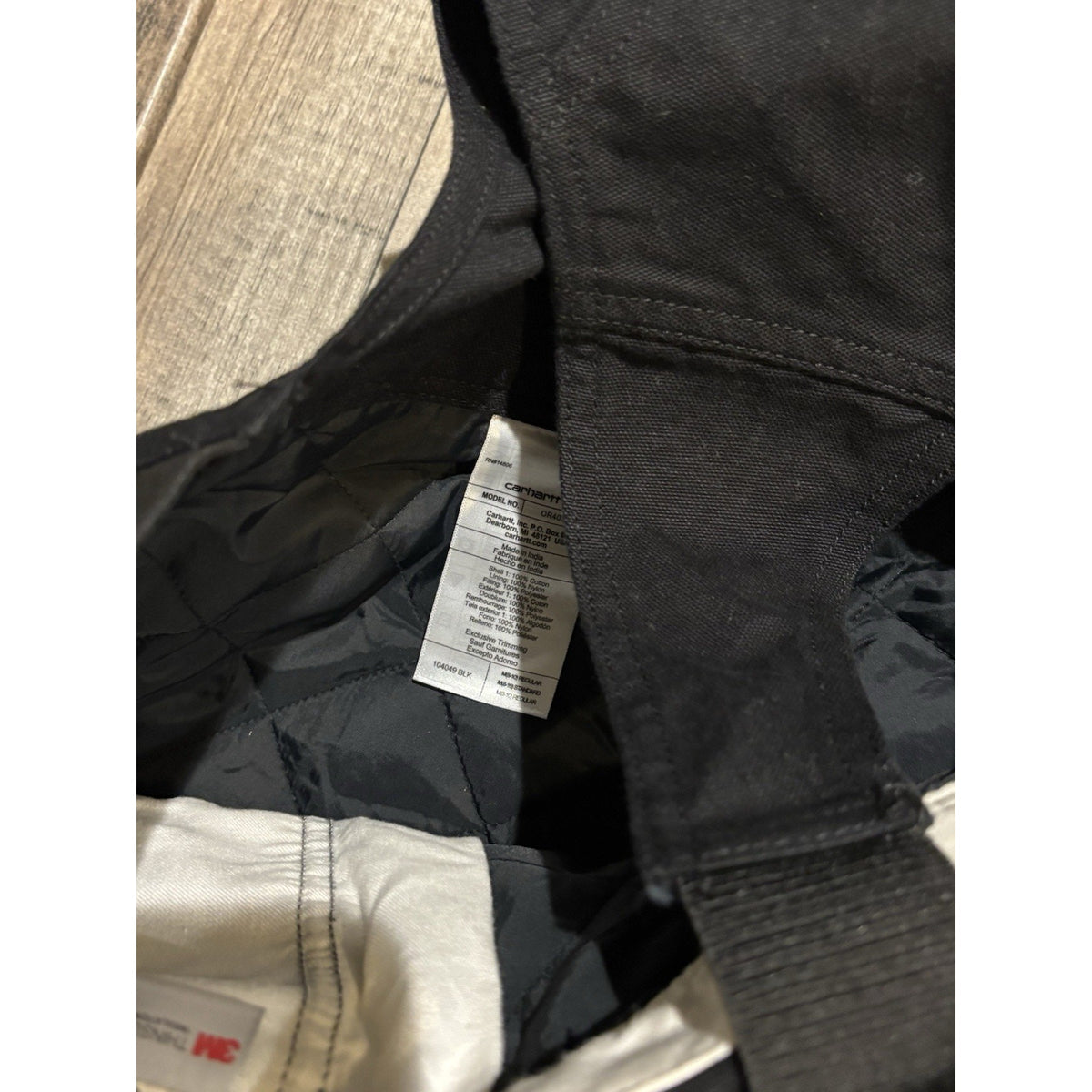 Carhartt Men's Insulated Bib Overalls 3M Thinsulate Black Canvas OR4031-W