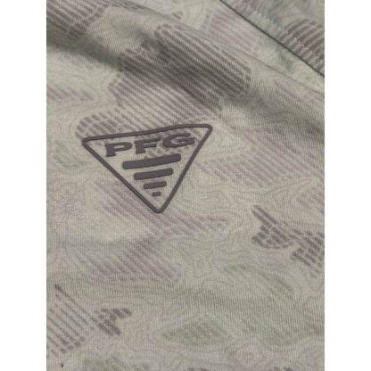 Columbia PFG Omni-Wick Men's XL Green/Gray Camo Long Sleeve Crew Neck Tee