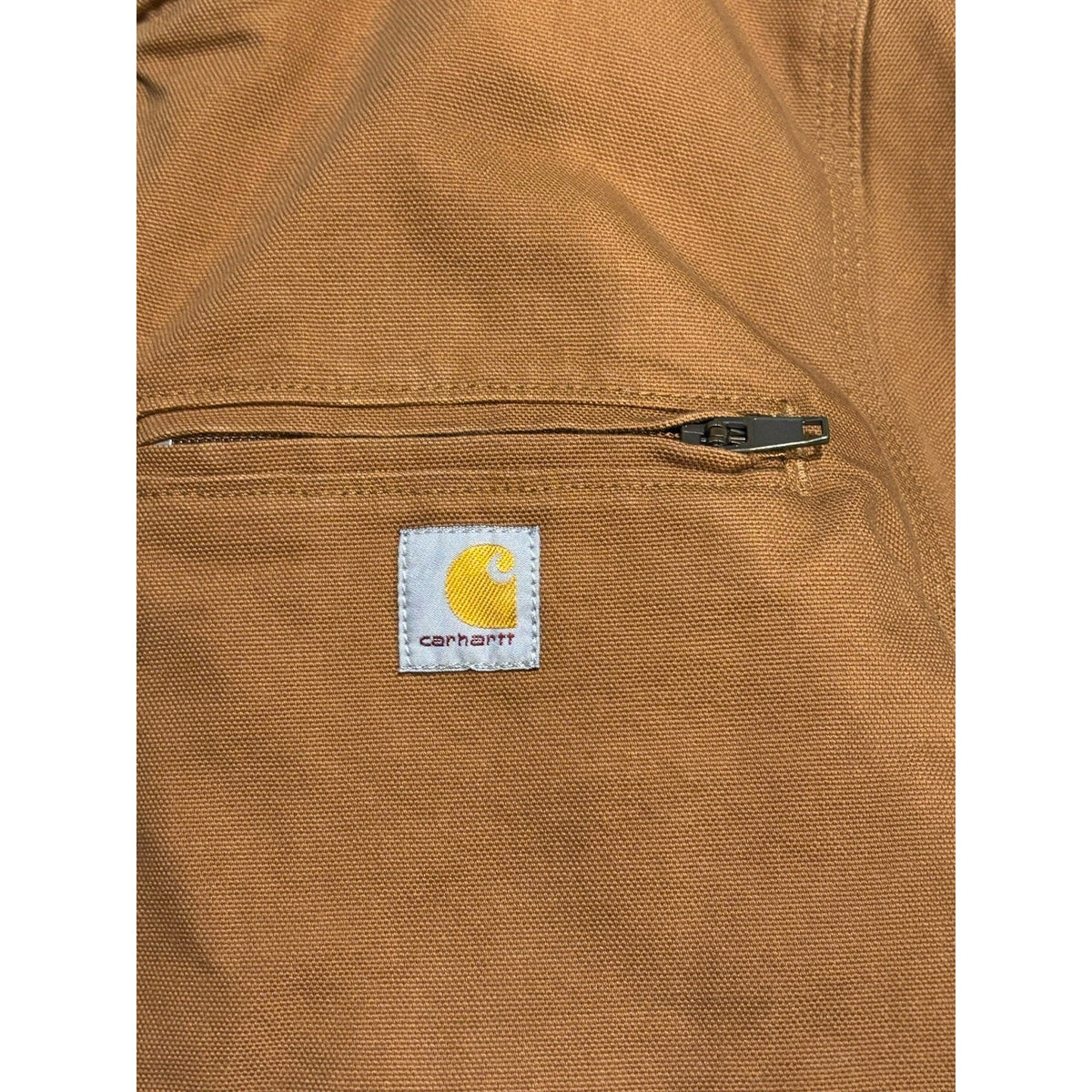 Carhartt Men’s Loose Fit Hooded Lined Full Zip Jacket Brown Size M Mid-Length