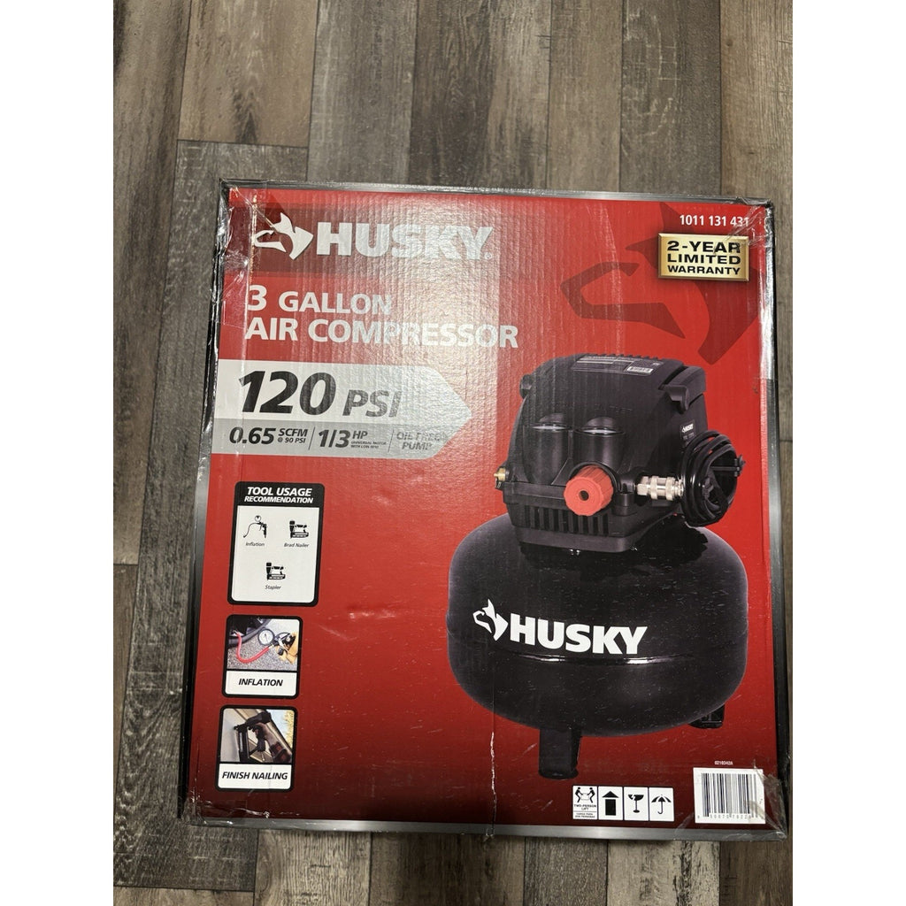 Husky 3 Gal. 120PSI Portable Electric Pancake Air Compressor