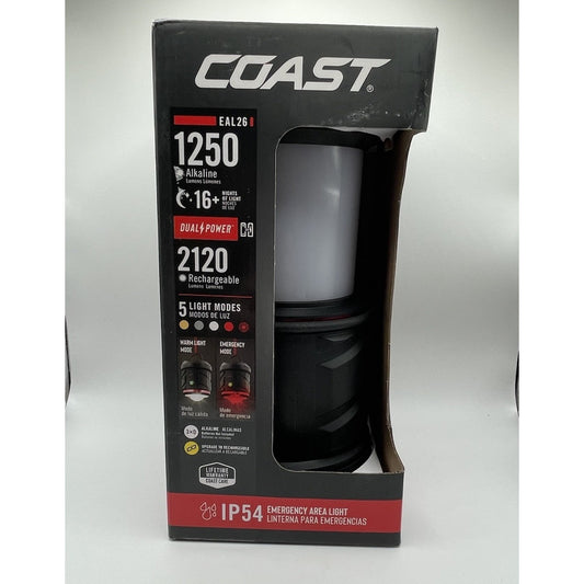 Coast EAL26 1250 Lumens Alkaline Battery Dual Power Camping Lantern Flashlight