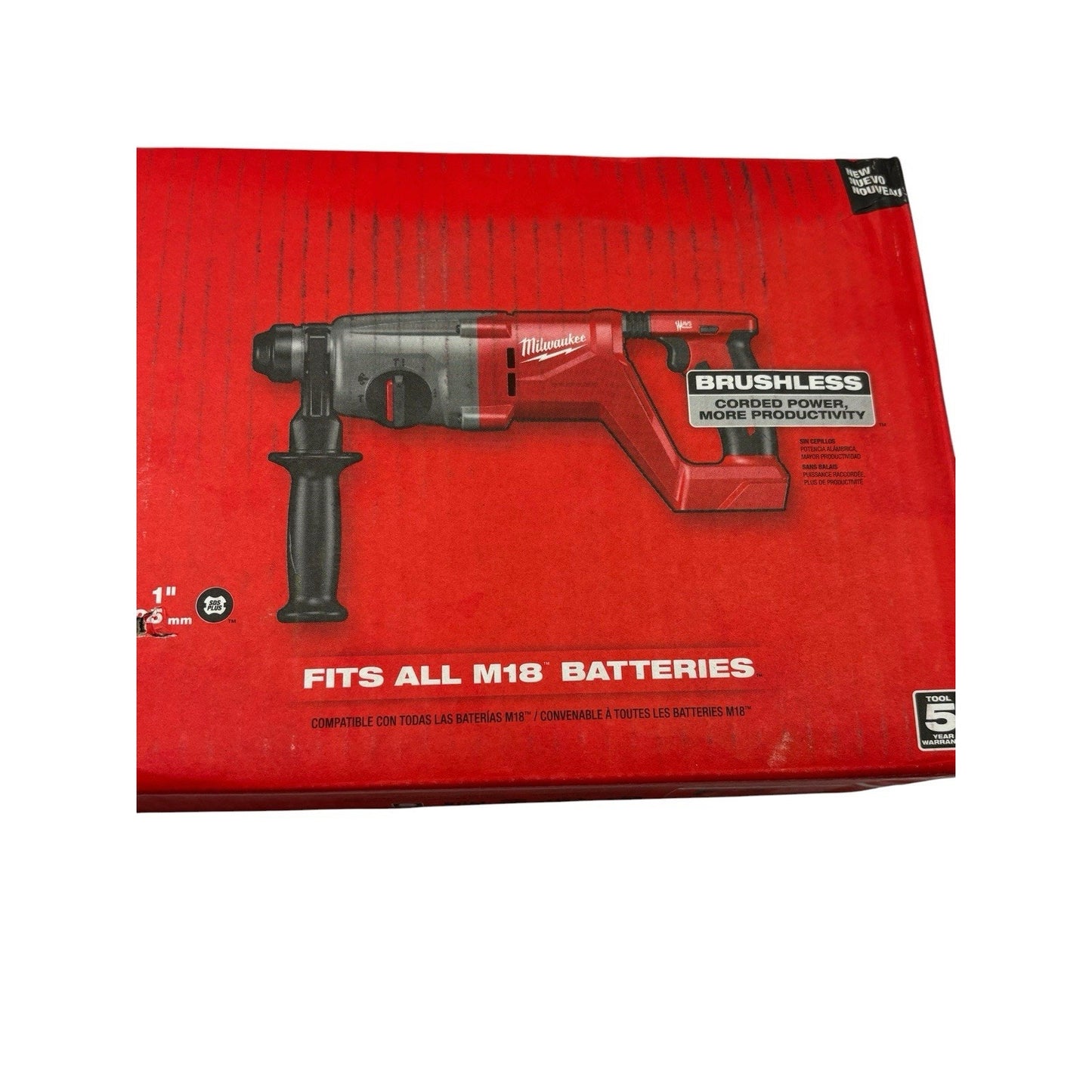 Milwaukee 2613-20 M18 18V Brushless SDS Plus D-Handle Rotary Hammer - Red