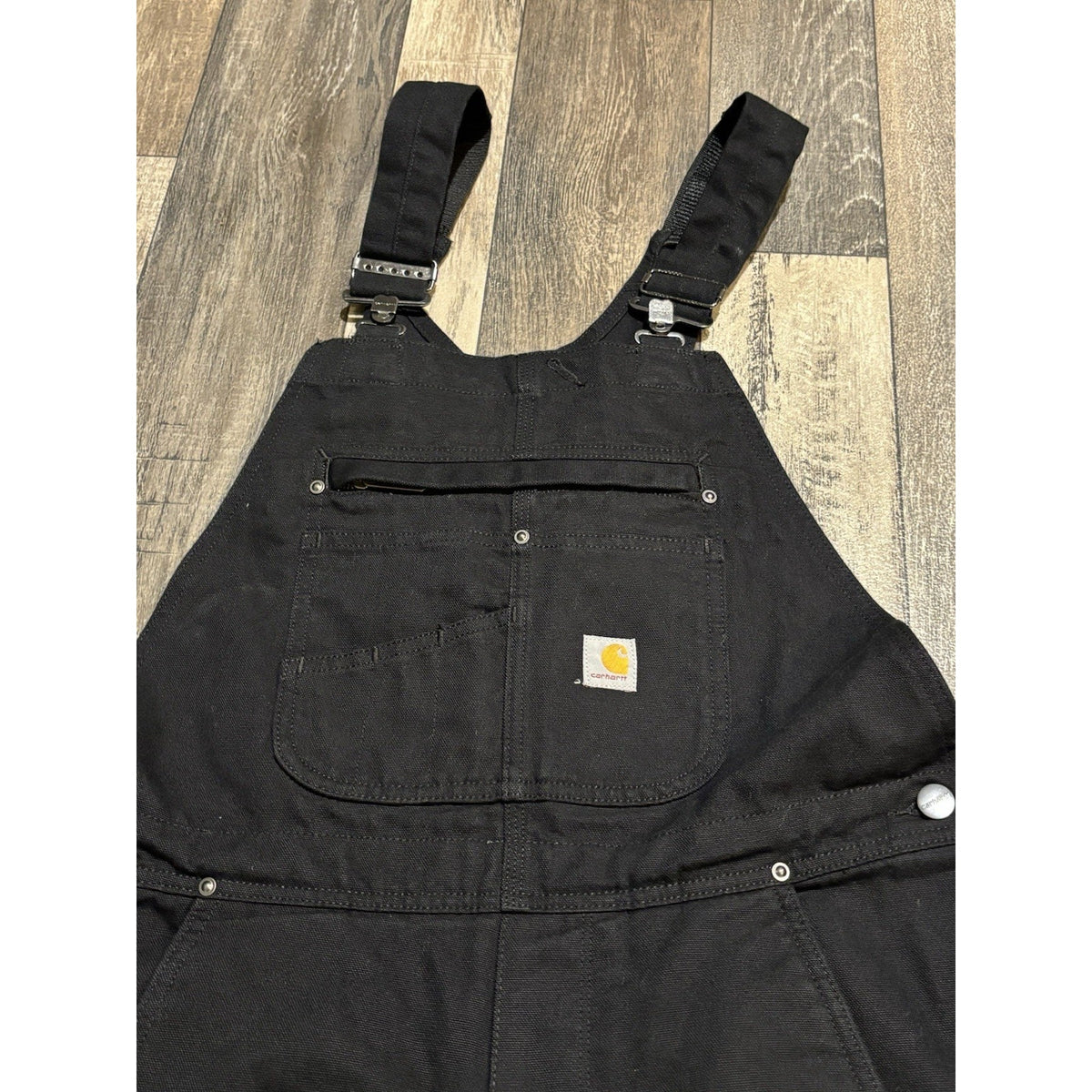 Carhartt Men's Insulated Bib Overalls 3M Thinsulate Black Canvas OR4031-W
