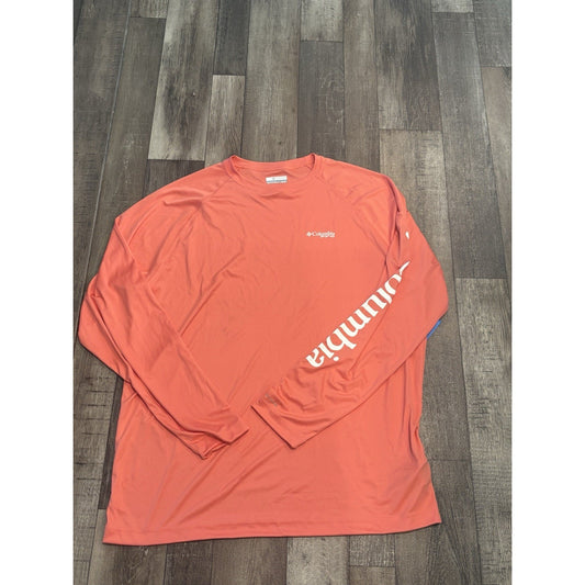 Columbia PFG Terminal Tackle Omni-Shade UV Long Sleeve T-Shirt Orange XL