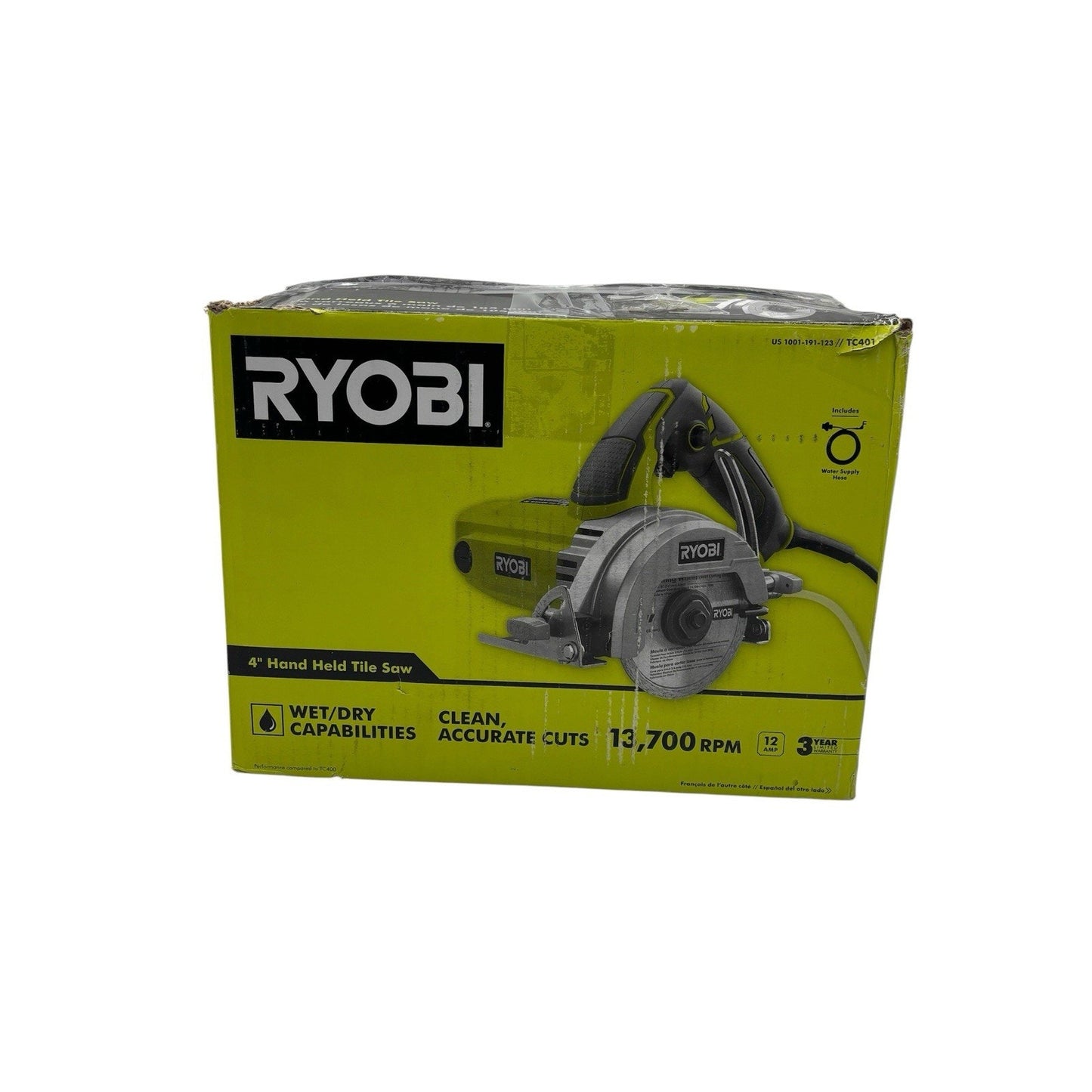 RYOBI 4 In. Hand Held Tile Saw Used