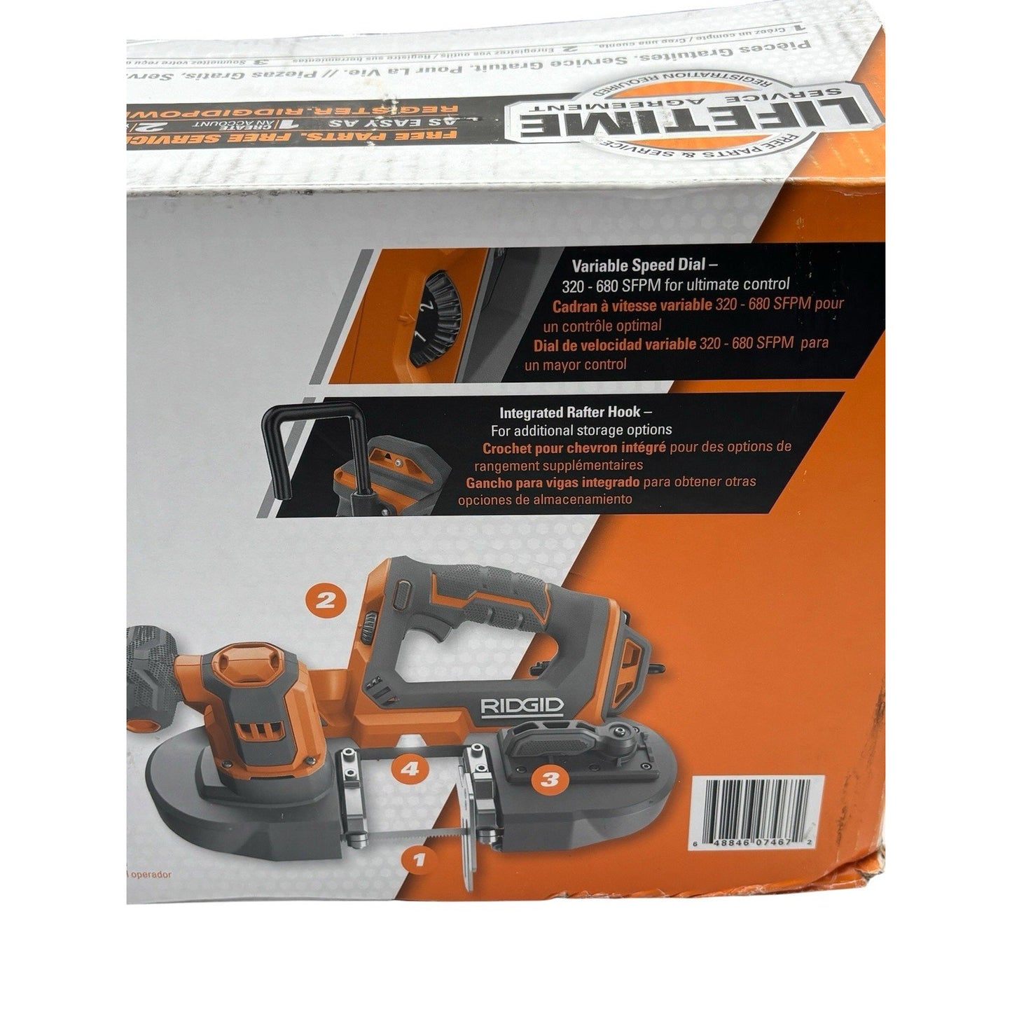 RIDGID R8604B 18V Compact Band Saw - Black/Orange