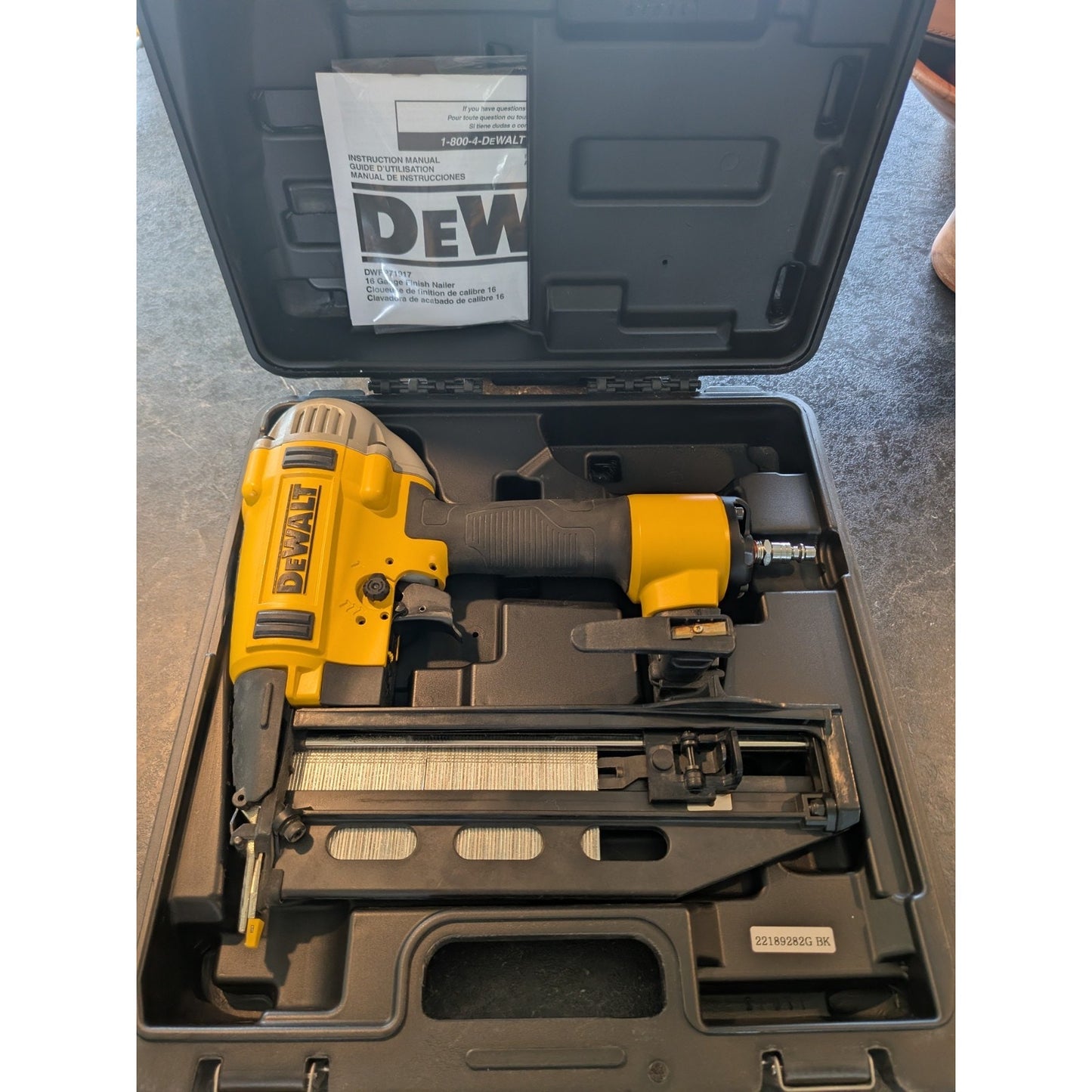 DEWALT DWFP71917 16-Ga Precision Point Finish Nailer w/ Case | Tested Works