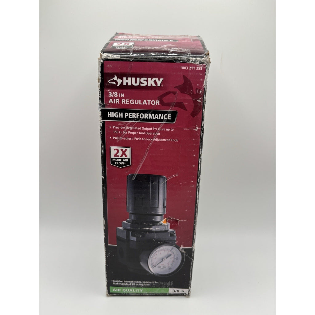 Husky 3/8 in. High Performance Air Regulator, 0-150 PSI 1003211355