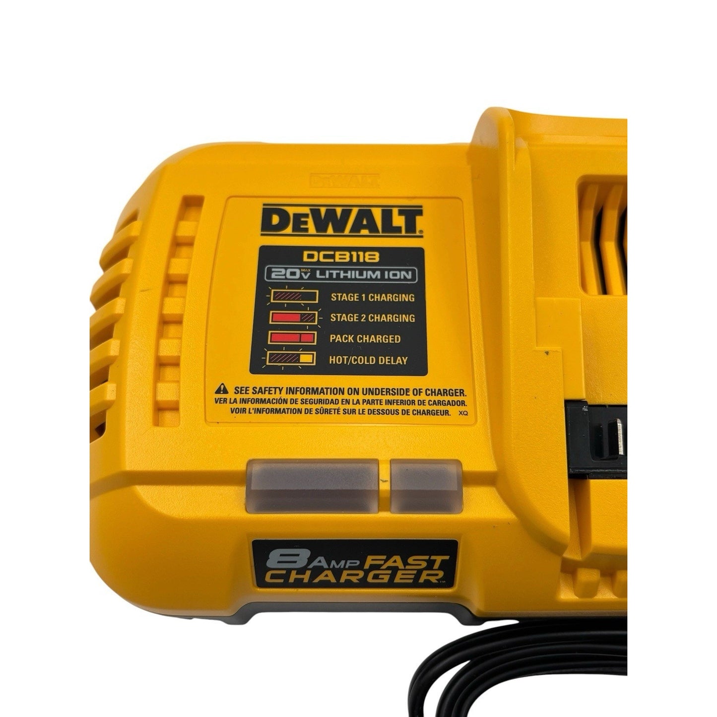 DEWALT DCB118 20V Lithium Ion Fan Cooled Fast Battery Charger