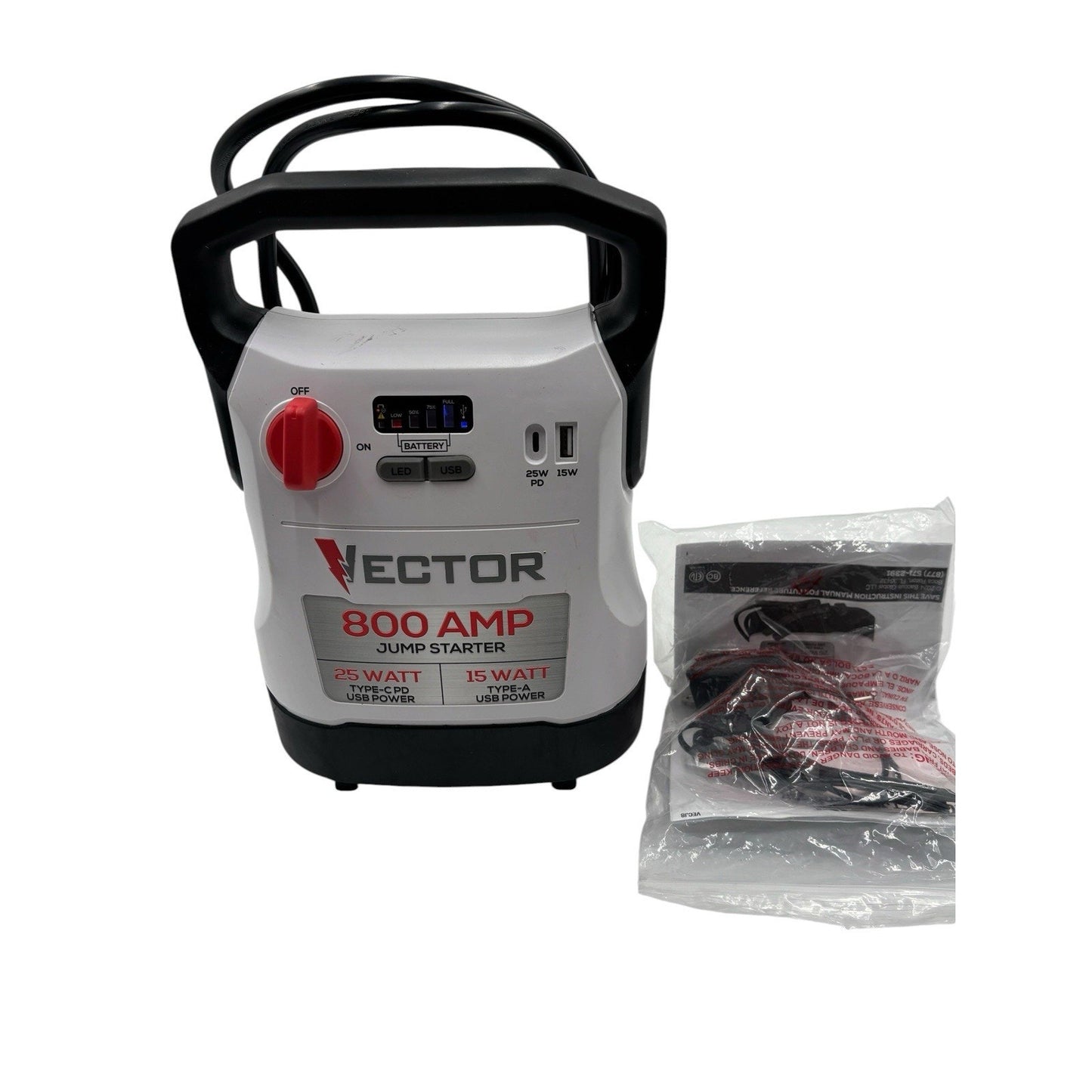 VECTOR 800 Amp Jump Starter with USB Power