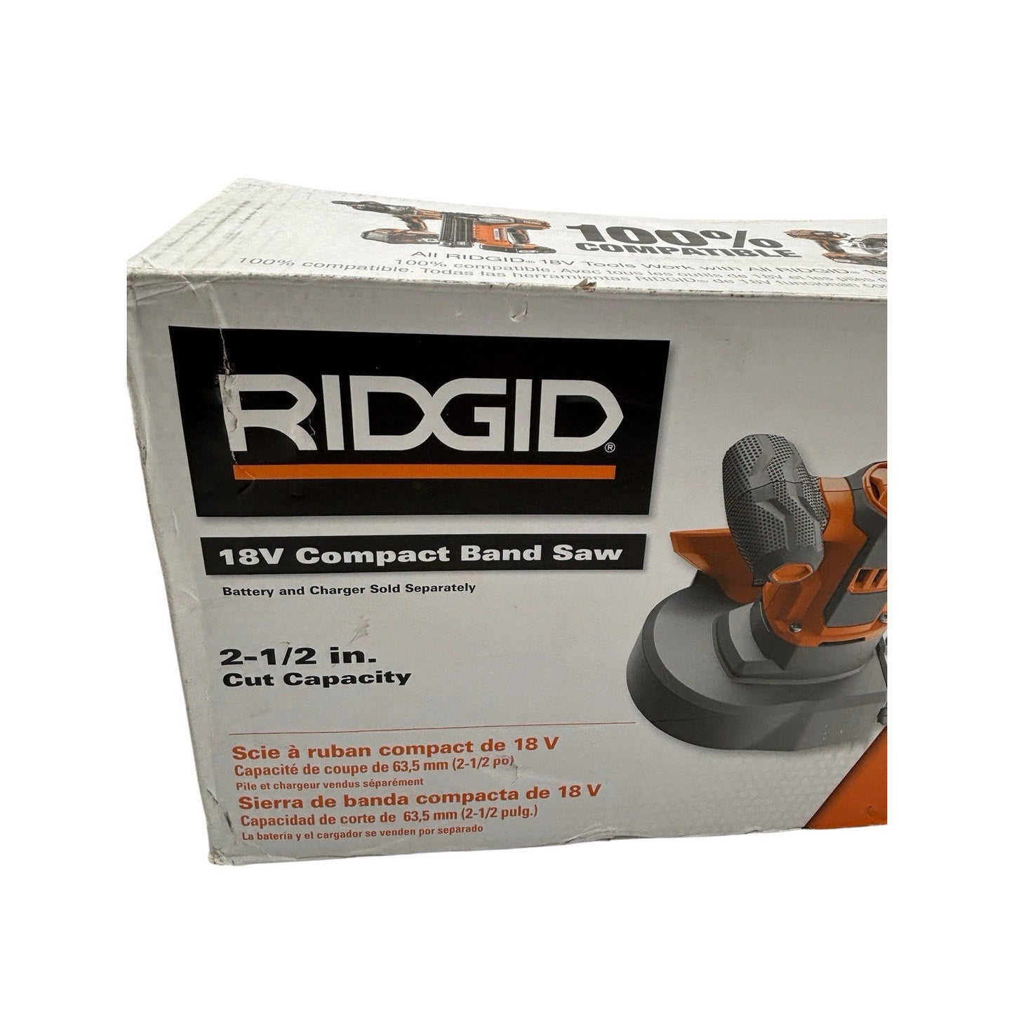 RIDGID R8604B 18V Compact Band Saw - Black/Orange