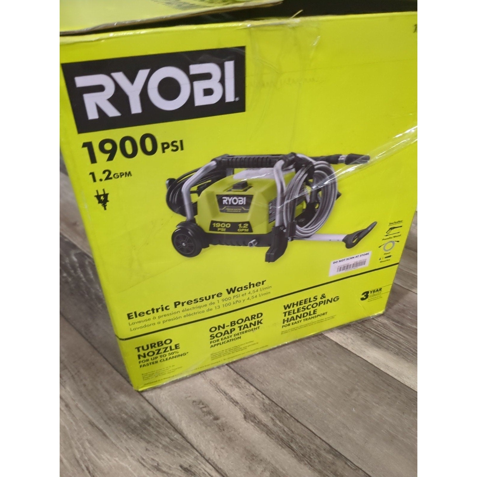Ryobi 1.2 GPM Electric Pressure Washer