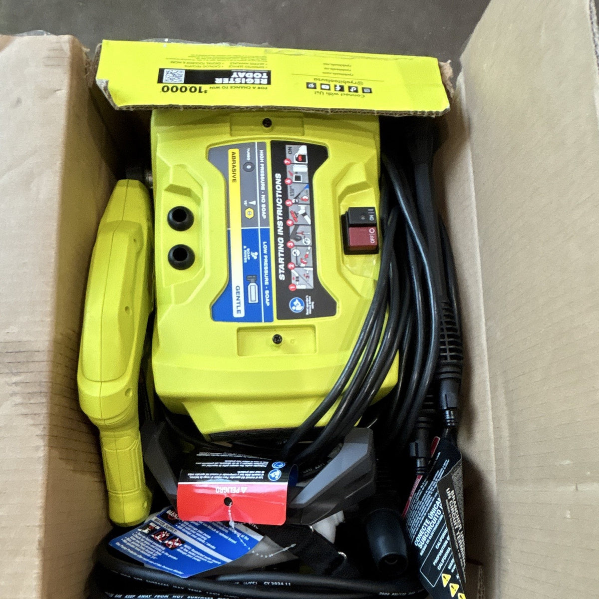 RYOBI 1800 PSI 1.2 GPM Corded Electric Pressure Washer Portable RY141802