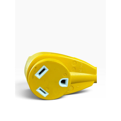 Camco PowerGrip 15A 125V 1875W Type B Angled Plug 1 Outlet Yellow