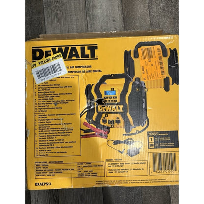 DEWALT Portable Power 2000 Peak Amp Jump Starter w/Digital Compressor NO CHARGER