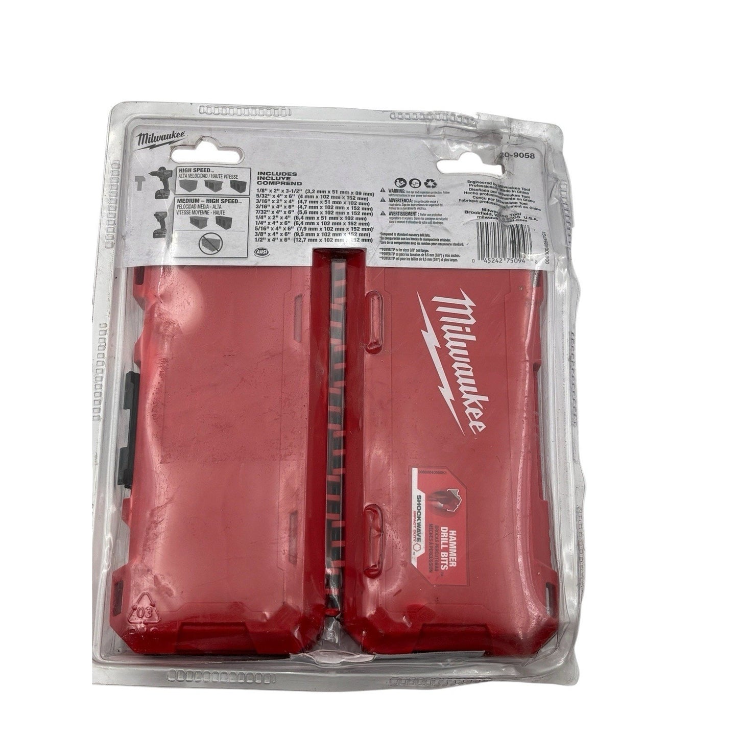 Milwaukee Tool 48-20-9058 Shockwave Impact Duty Carbide Hammer Drill Bit Set, 6