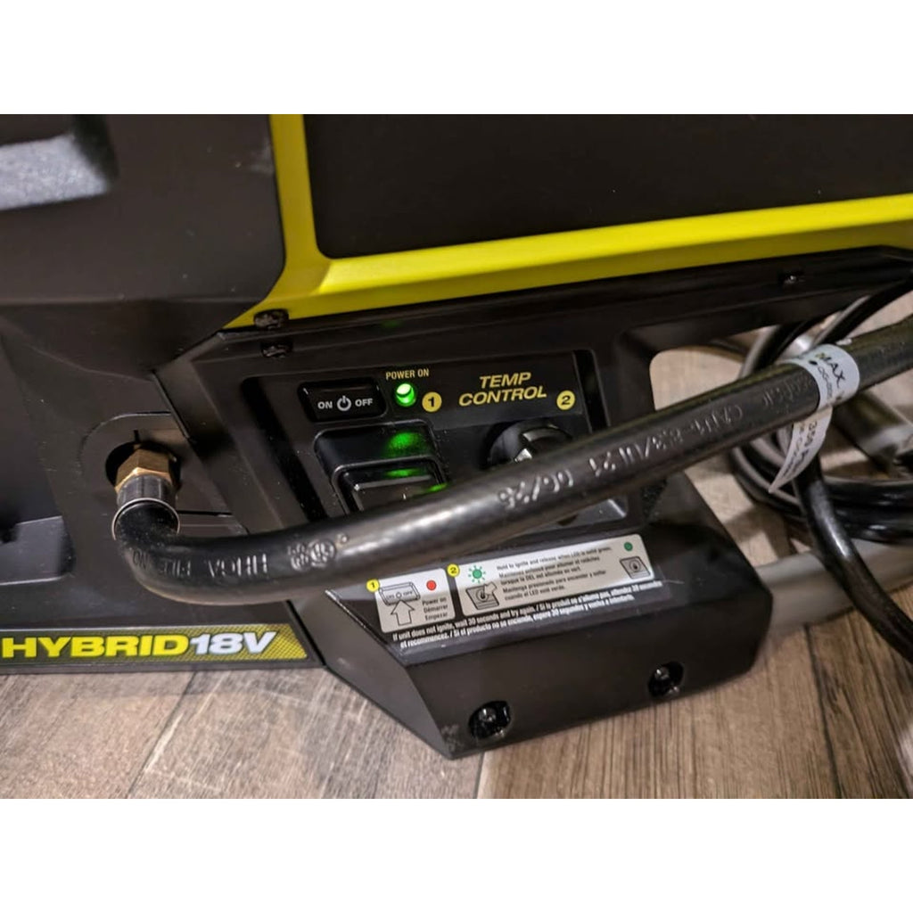 Ryobi - ONE+ HP 18V Brushless Cordless 125K BTU Hybrid Forced Air Propane Heater W/Battery