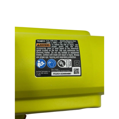 RYOBI 4 In. Hand Held Tile Saw Used