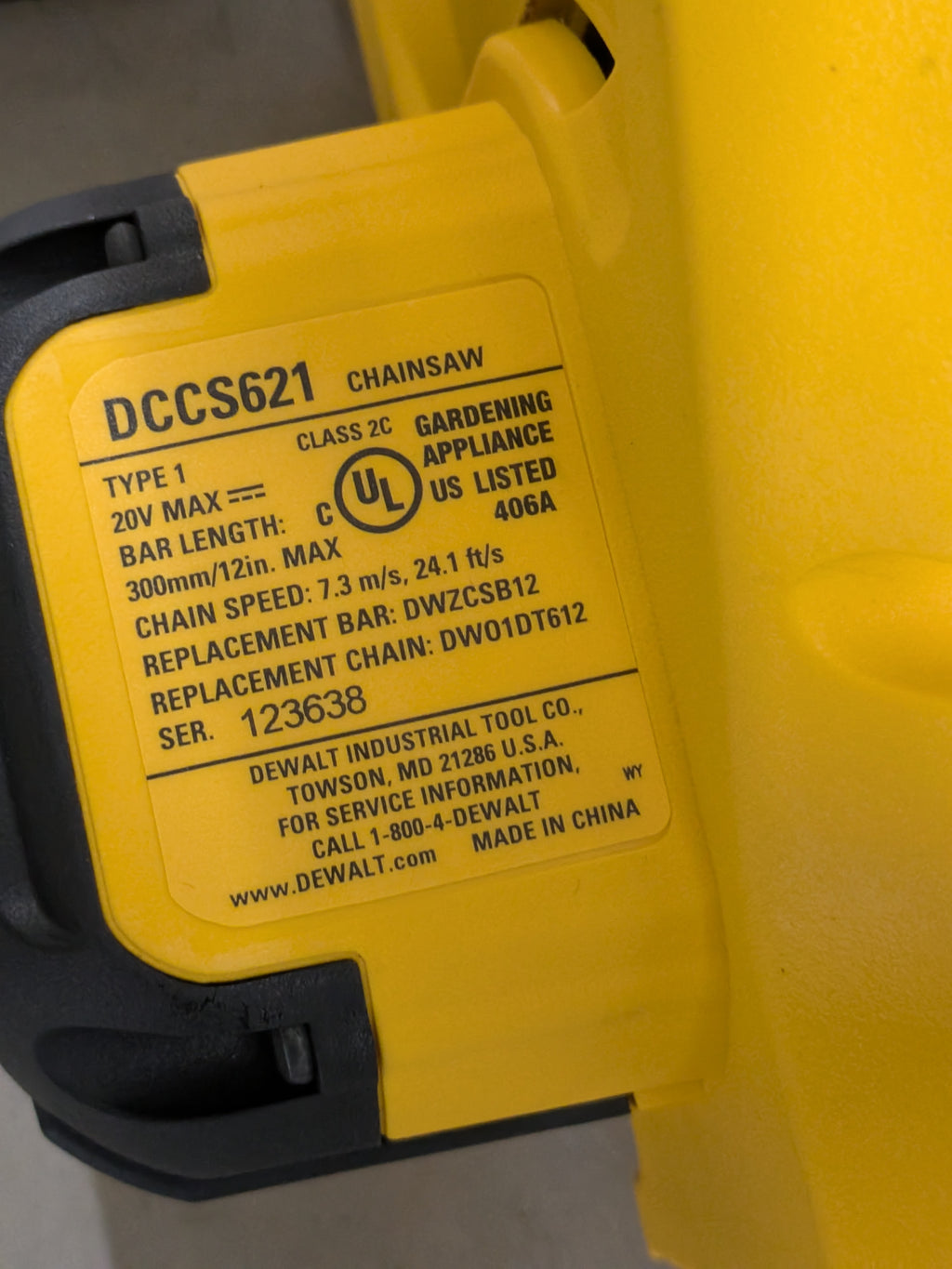 Dewalt - 20-Volt MAX 12 in. Battery Powered Brushless Chainsaw (Tool Only)