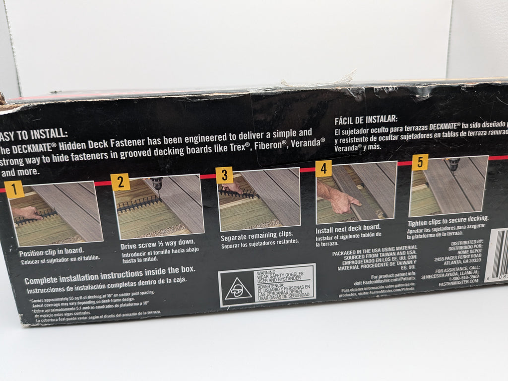 96-Pack 55 sq ft. Black Collated Universal Hidden Deck Fasteners for Grooved Decking