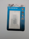1-Gang Brush Plastic Wall Plate, White