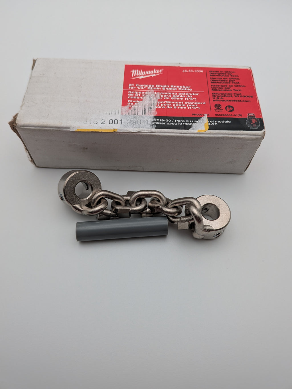 2 in. Carbide Chain Knocker for 1/4 in. Chain Snake Cable